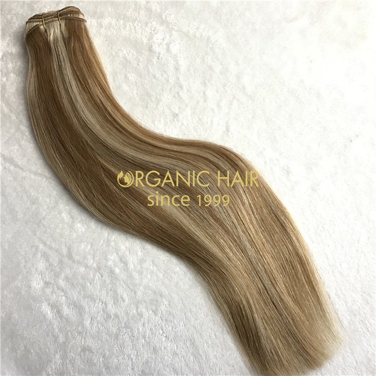Human hair machine weft #8/22color on sale X119